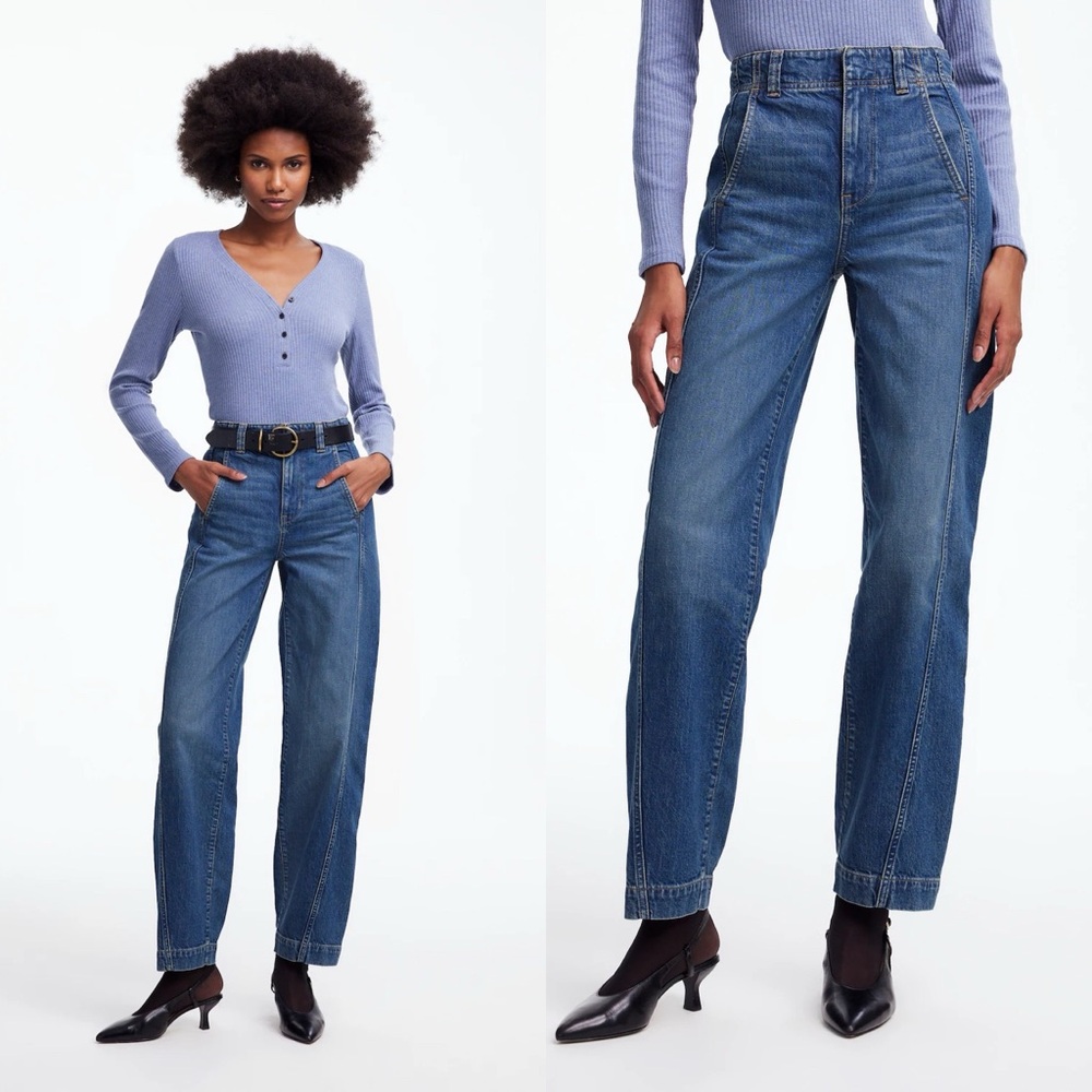 Madewell Tapered Denim Trousers Tall Womens Size 31T